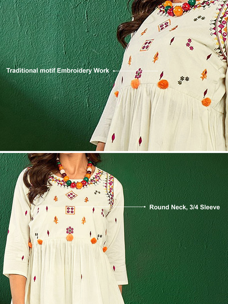 Cotton Embroidery Co Ords Set for Women