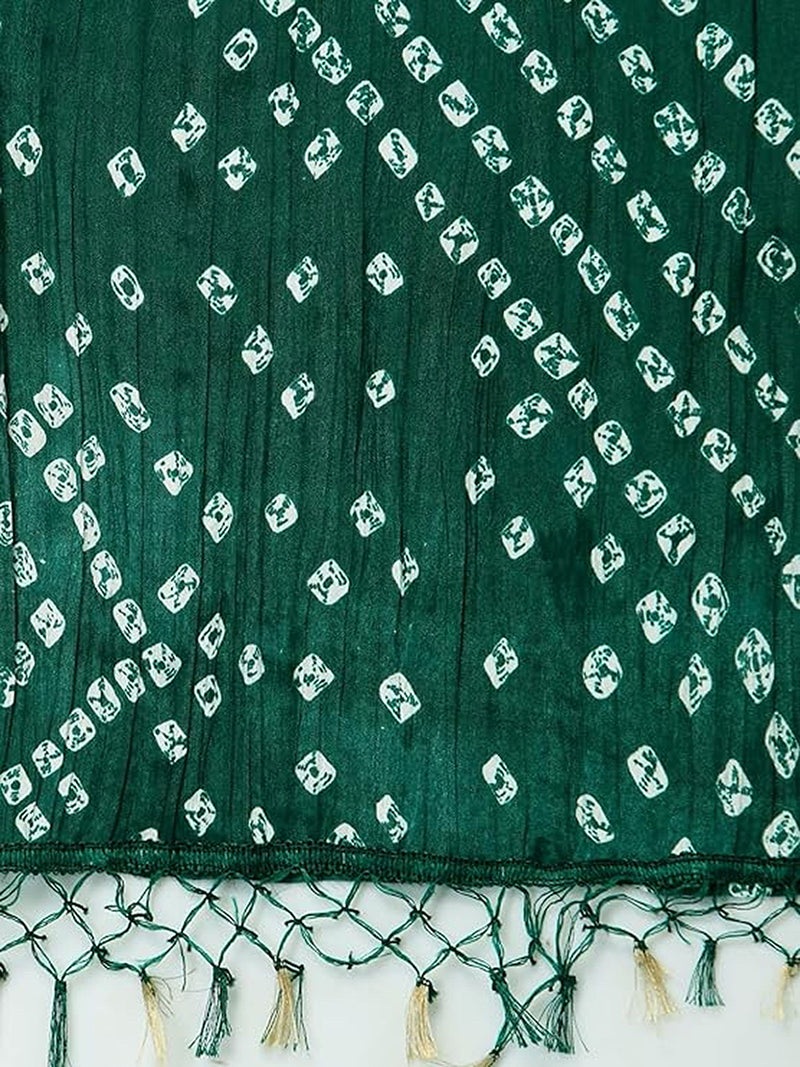 Women's Bandhani Pattern Chinon Silk Dupatta