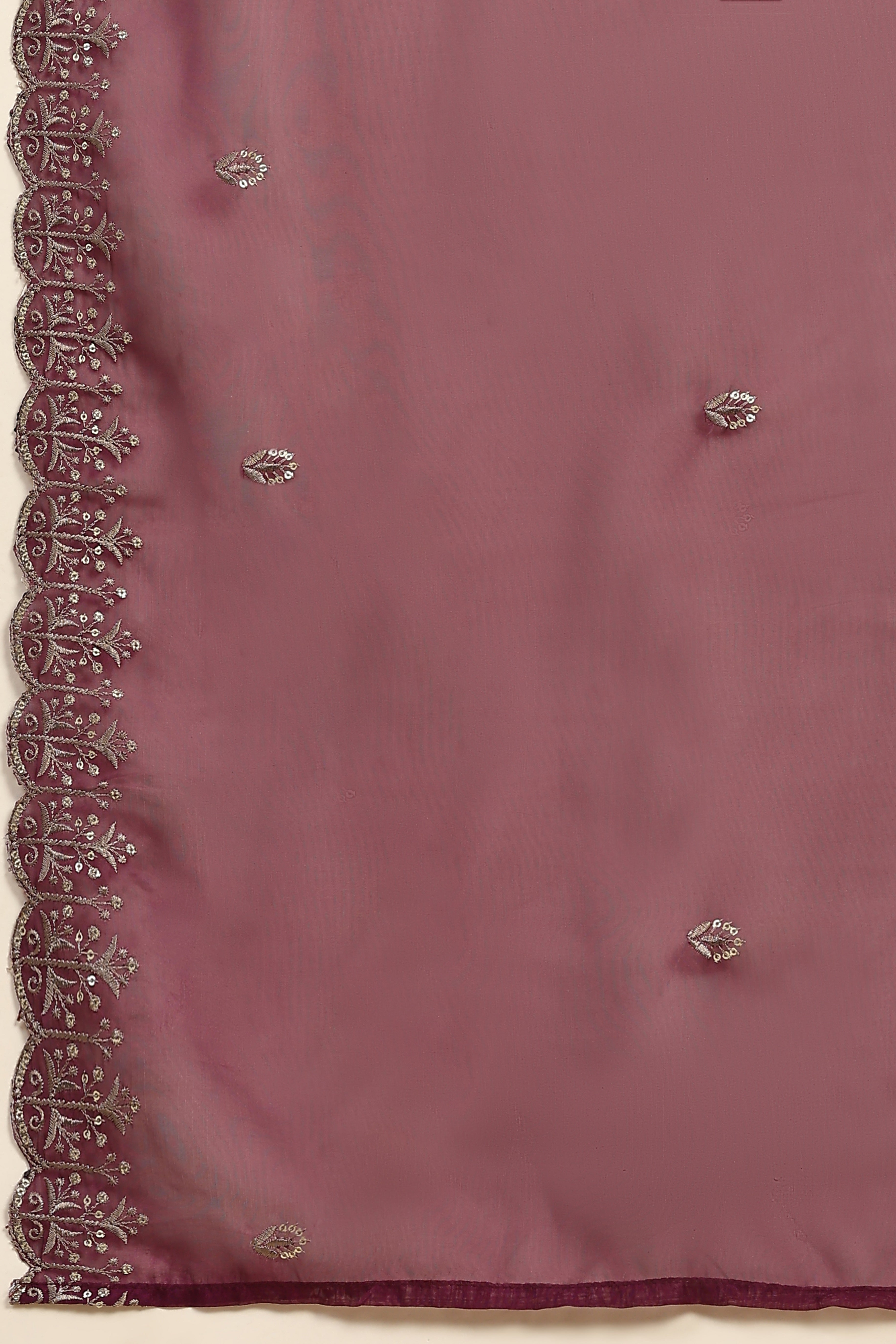 Purple Cotton Embroidery Salwar Suit Set with Dupatta for Women's Trendmallsin