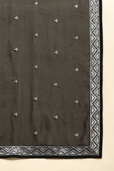 Black Georgette Anarkali Embroidery Sequence Work Salwar Suit Set with Dupatta For Women's