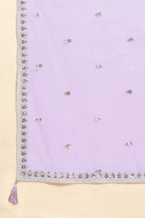 Light Purple Georgette Embroidery Sequins Work Kurta Sharara Set with Dupatta Kurta Set for Women