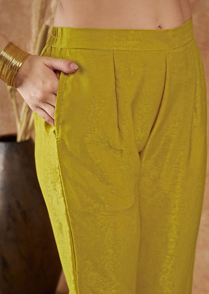 Yellow Art Silk Embroidery Salwar Suit Set with Floral Printed Dupatta For Women's