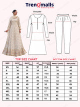 Offwhite Georgette Embroidery Sequence work Anarkali Kurta Pant Set with Dupatta for Women