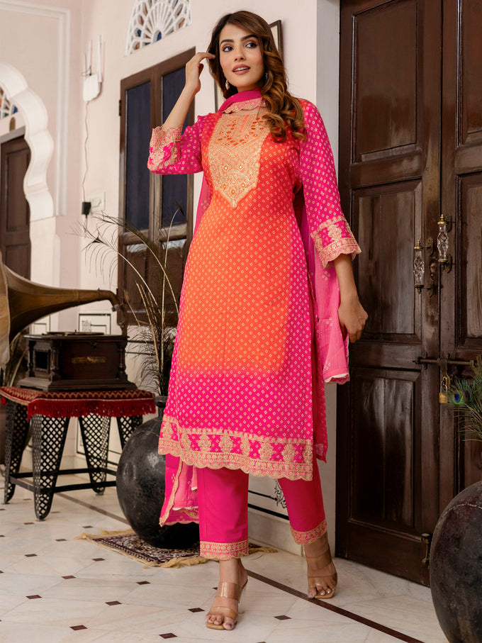 Black Georgette Sequin Embroidery Anarkali  Salwar Suit Set With Dupatta for Women Trendmallsin