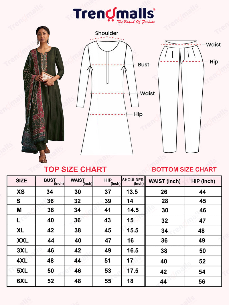 Mahndi Art Silk Embroidery Sequence Work Kurta Pant Set with Dupatta for Women