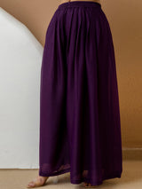 Purple Georgette Embroidery Work Salwar Suit with Dupatta Trendmalls