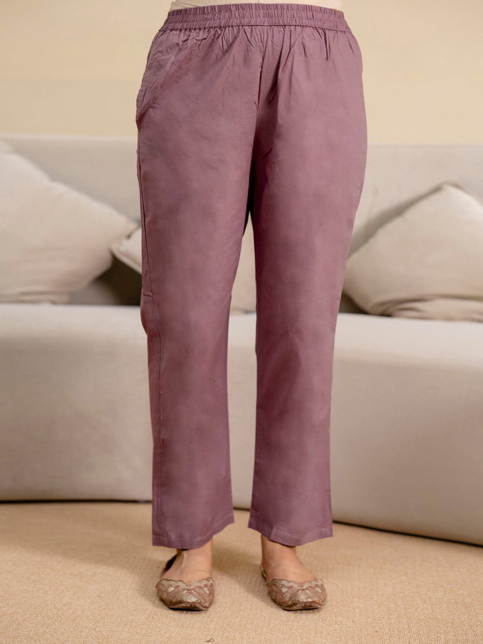 Darkpeach Cambric Cotton Embroidery Salwar Suit With Dupatta Set For Women's Trendmalls