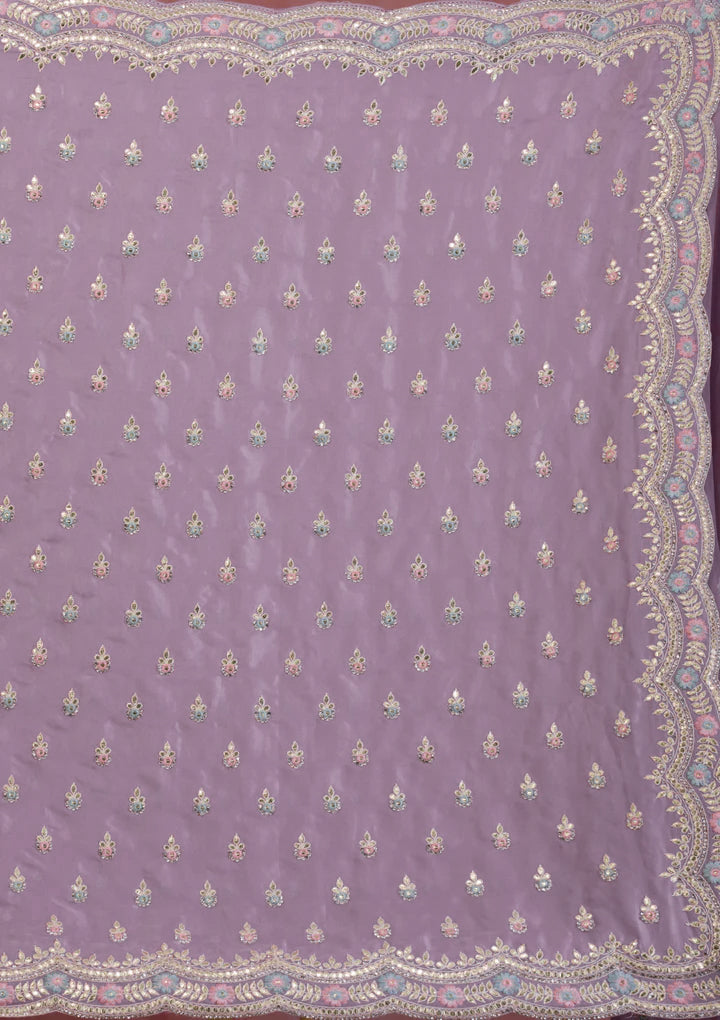 Women Satin Silk Embroidery Work Saree with Blouse Piece