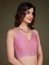 Women's Chiffon Siroski Work Saree with Unstitch Blouse Piece