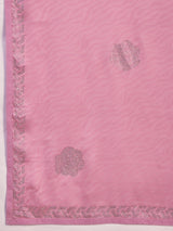 Women's Chiffon Siroski Work Saree with Unstitch Blouse Piece