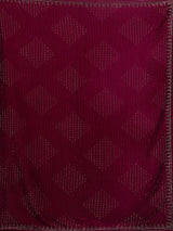 Women's Red Silk Siroski Work Saree with Unstitch Blouse Piece