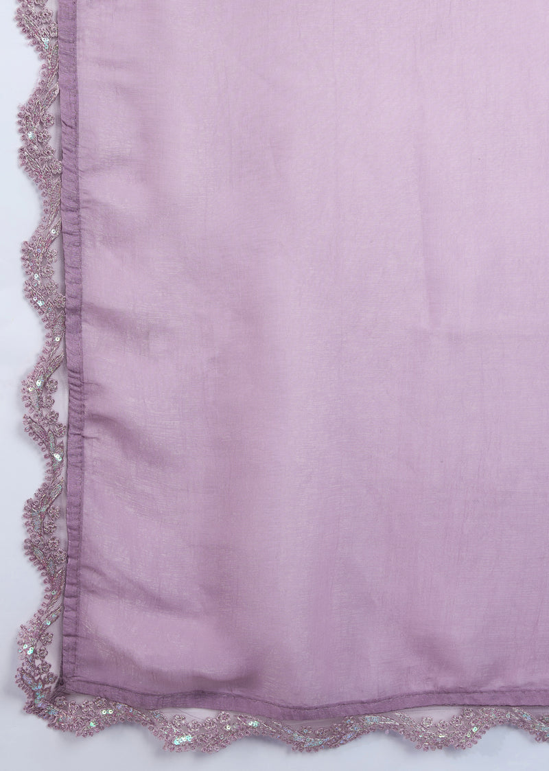 Women's Tussar Silk Sequence Embroidery Work Saree with Unstitch Blouse Piece
