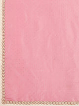 Light Pink Art Silk Siroski Work Saree with Unstitch Blouse Piece Trendmalls