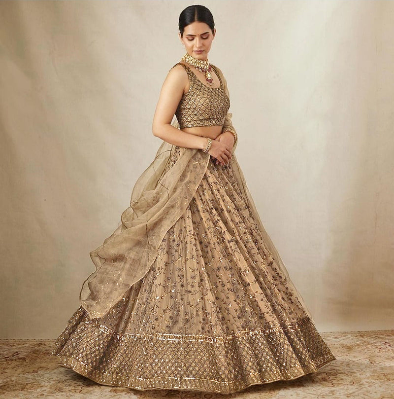 Wedding Wear Special Sequins Lehenga Choli with Dupatta for Women's