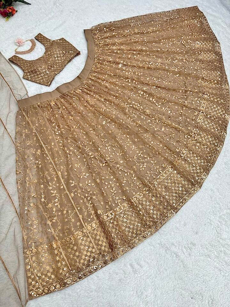 Wedding Wear Special Sequins Lehenga Choli with Dupatta for Women's