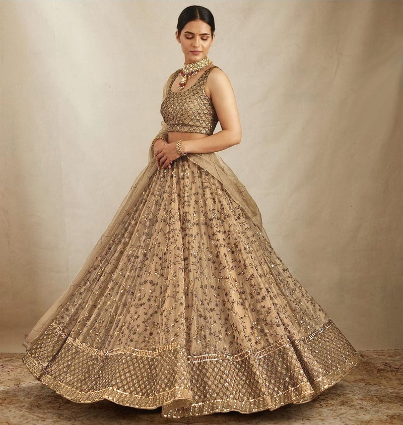 Wedding Wear Special Sequins Lehenga Choli with Dupatta for Women's