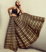 Black Silk Embroidery Lehenga Choli With Dupatta For Women's