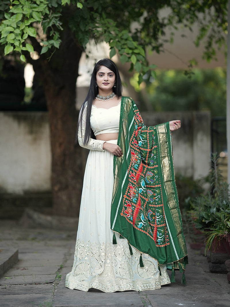 Georgette Embroidery Lehenga Choli with Dupatta I Navratri Stylish Lehenga Choli for women Trendmallsin