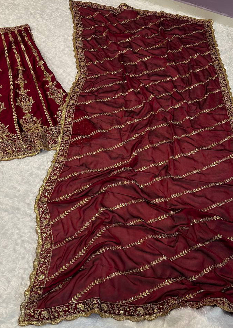 Women's Art Silk Embroidery Sequin work Lehenga Choli with Dupatta-SemiStitch | Stylish Wedding Lehenga Choli for women