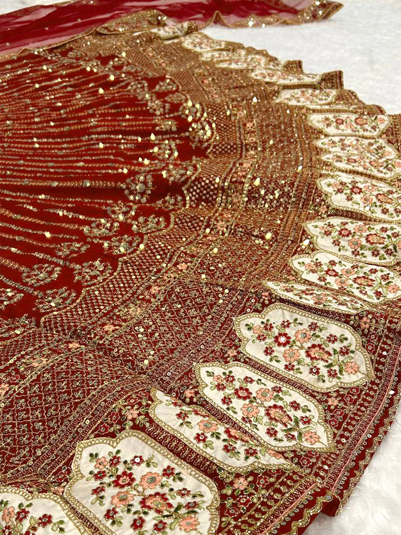 Women's Satin Embroidery Lehenga Choli with Dupatta | Bridal Party Stylish Wedding Lehenga Choli for women
