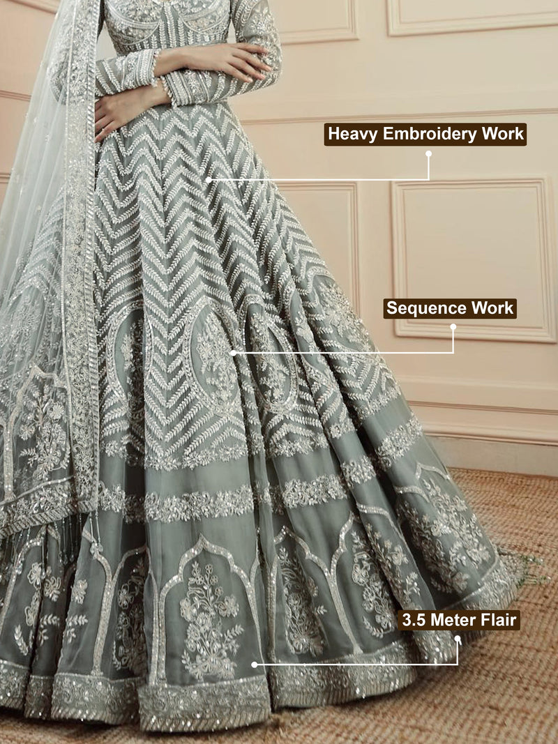 Georgette Sequin Embroidery Work Lehenga Choli with Dupatta For Women Trendmalls