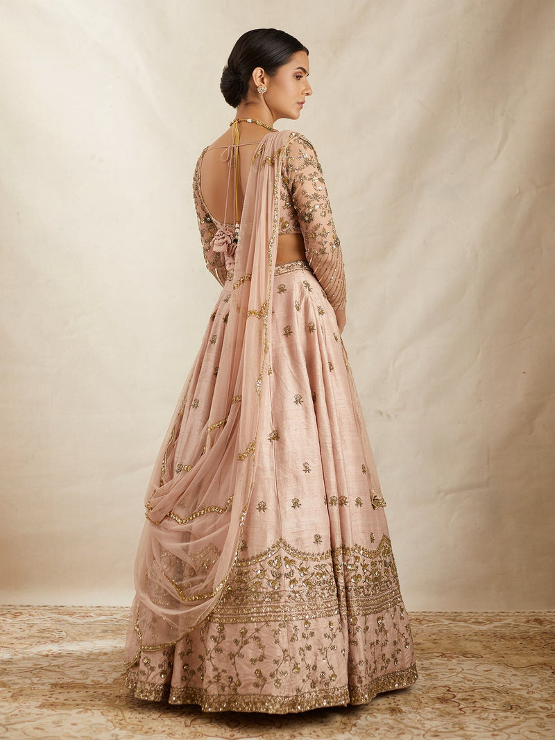 Satin Embroidery Lehenga Choli with Dupatta | Bridal Party Stylish Wedding Lehenga Choli for women