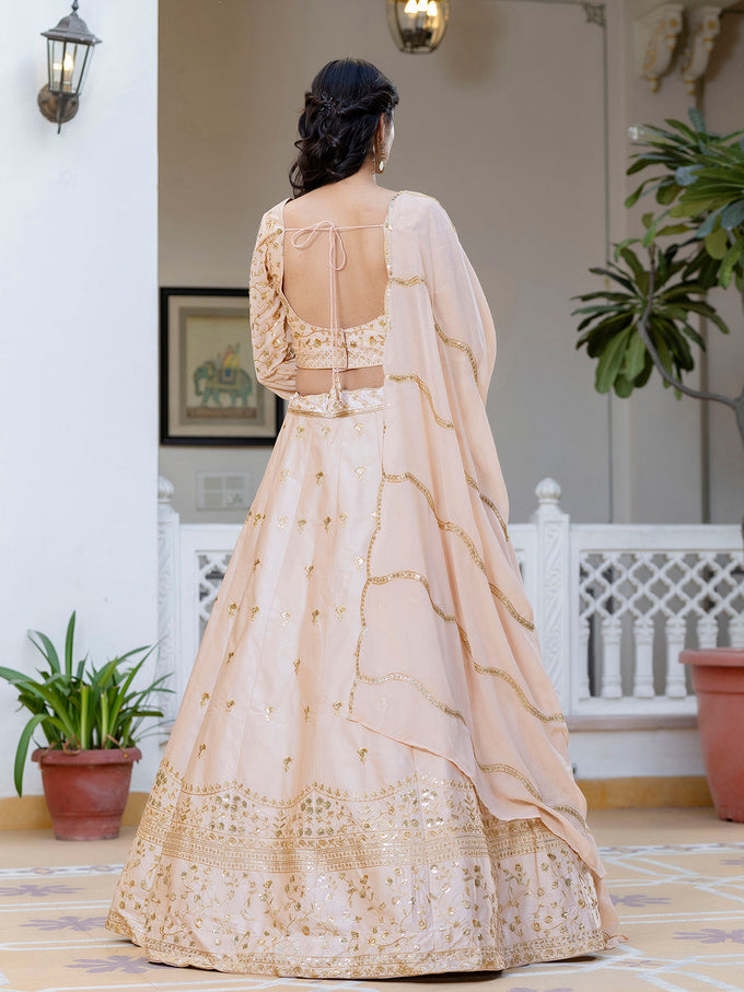 Satin Embroidery Lehenga Choli with Dupatta | Bridal Party Stylish Wedding Lehenga Choli for women Trendmalls