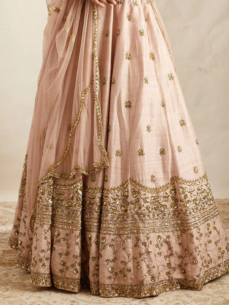 Satin Embroidery Lehenga Choli with Dupatta | Bridal Party Stylish Wedding Lehenga Choli for women