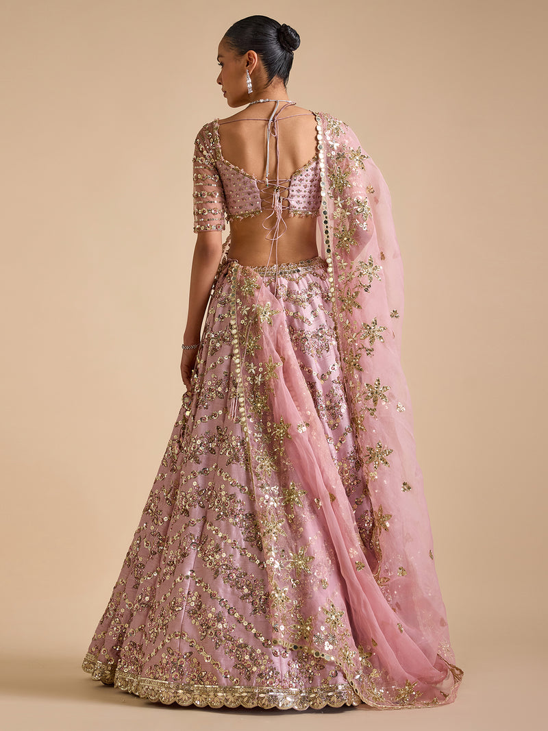 Satin Embroidery Lehenga Choli with Dupatta | Bridal Party Stylish Wedding Lehenga Choli for women