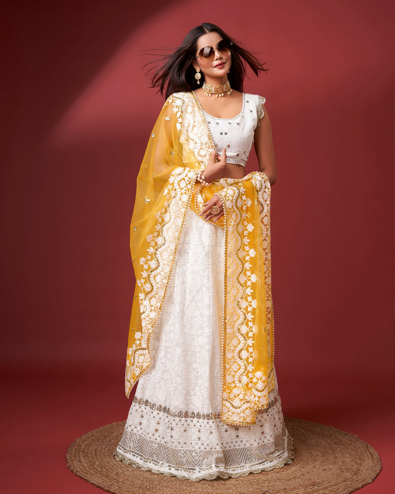 Women's Georgette Embroidery Lehenga Choli with Dupatta | Bridal Wedding Lehenga Choli for women