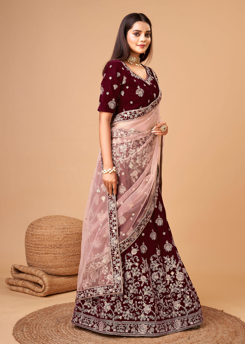 Women's Georgette Embroidery Lehenga Choli with Dupatta | Bridal Wedding Lehenga Choli for women