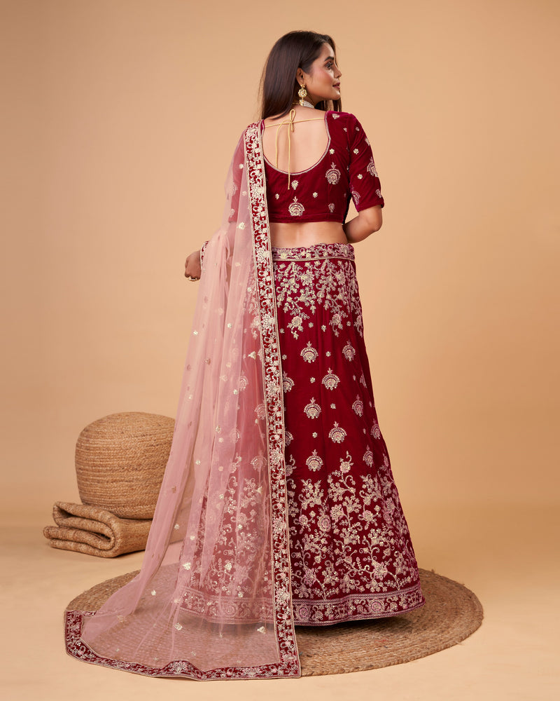 Women's Georgette Embroidery Lehenga Choli with Dupatta | Bridal Wedding Lehenga Choli for women