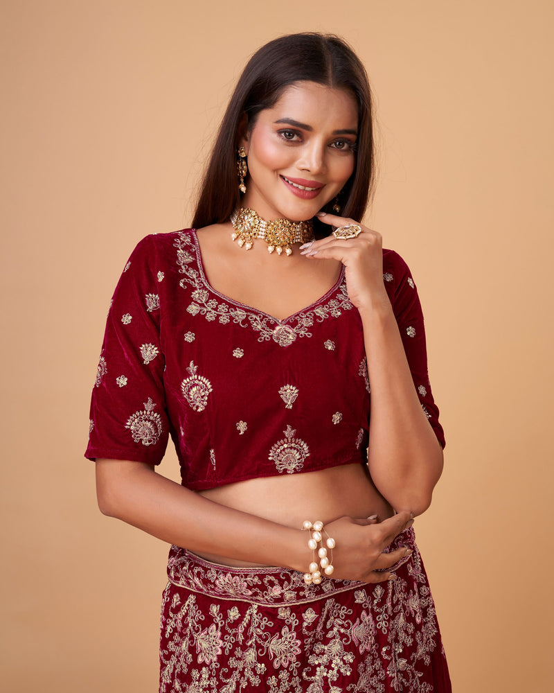 Women's Georgette Embroidery Lehenga Choli with Dupatta | Bridal Wedding Lehenga Choli for women
