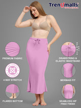 Polyester Spandex Fish Cut Saree Shapewear Petticoat for Women Trendmalls