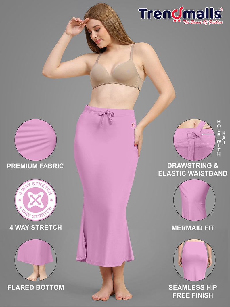 Polyester Spandex Fish Cut Saree Shapewear Petticoat for Women Trendmalls