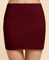 Women's & Girl's Solid High Waist Flared Skater Short Mini Skirt with Shorts