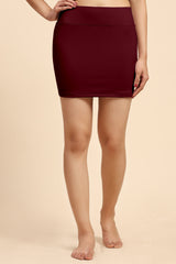 Women's & Girl's Solid High Waist Flared Skater Short Mini Skirt with Shorts