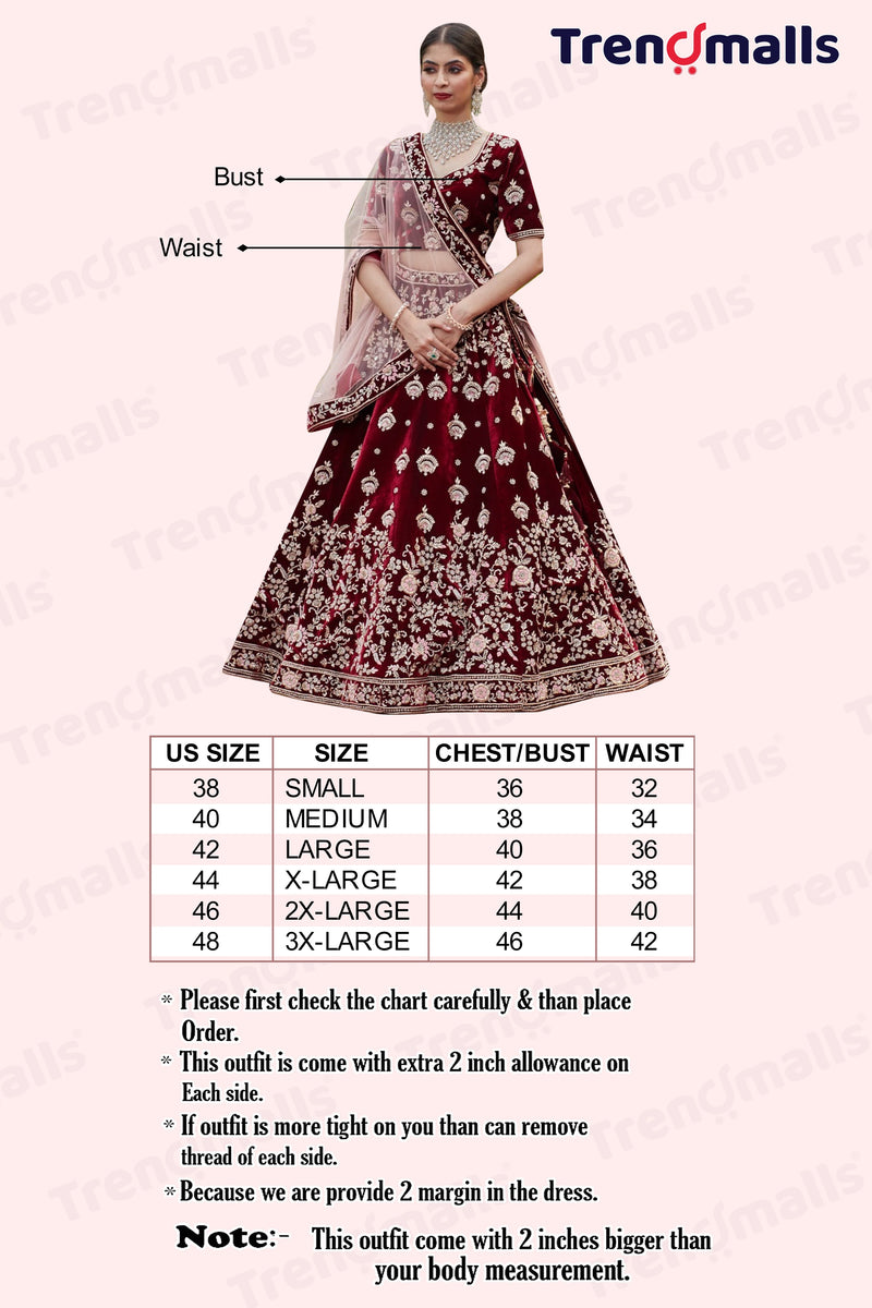 Women's Georgette Embroidery Lehenga Choli with Dupatta | Bridal Wedding Lehenga Choli for women