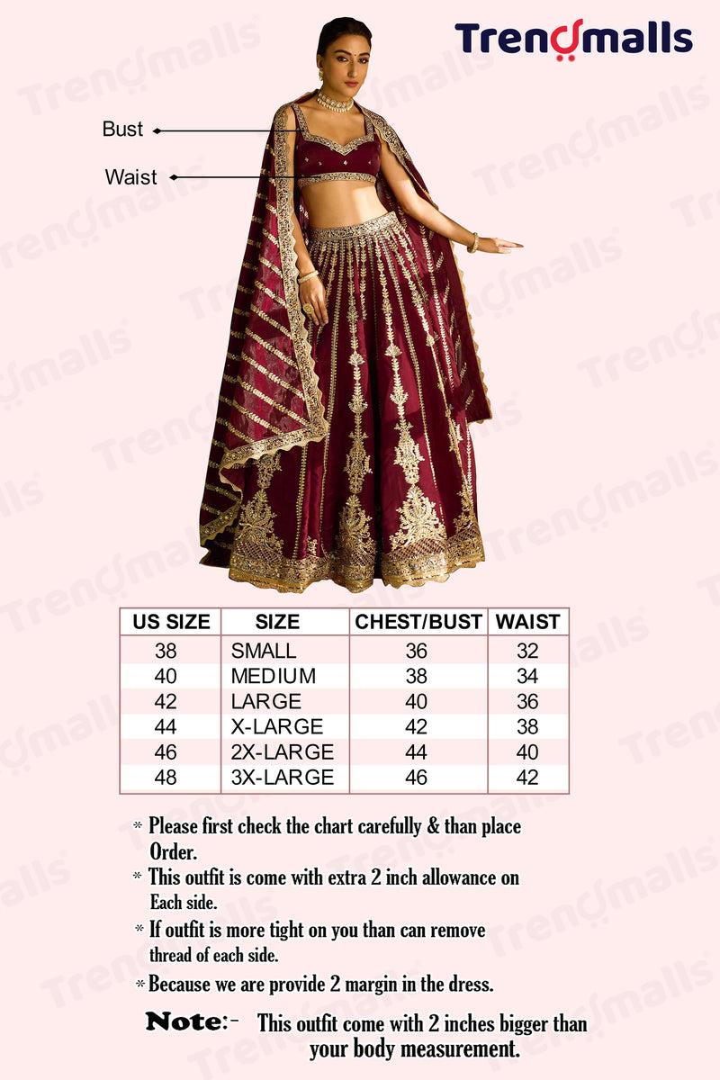 Women's Art Silk Embroidery Sequin work Lehenga Choli with Dupatta-SemiStitch | Stylish Wedding Lehenga Choli for women