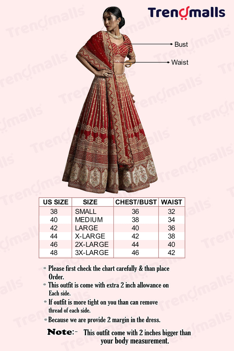 Women's Satin Embroidery Lehenga Choli with Dupatta | Bridal Party Stylish Wedding Lehenga Choli for women