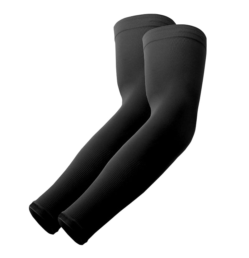 TRENDMALLS Arm Sleeves, Cooling UV Sun Protection Sports Compression for Men/Women/Kids (Black)