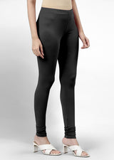 Women's Super Combed Cotton Elastane Stretch Churidar Length Leggings with Ultrasoft Waistband
