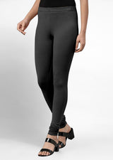 Women's Super Combed Cotton Elastane Stretch Churidar Length Leggings with Ultrasoft Waistband