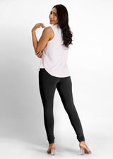 Women's Super Combed Cotton Elastane Stretch Churidar Length Leggings with Ultrasoft Waistband