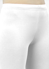 Women's Super Combed Cotton Elastane Stretch Churidar Length Leggings with Ultrasoft Waistband
