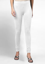 Women's Super Combed Cotton Elastane Stretch Churidar Length Leggings with Ultrasoft Waistband