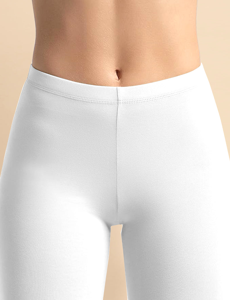 High Coverage Super Combed Cotton Elastane Stretch Mid Waist Shorties with Concealed Waistband Boy Shorts
