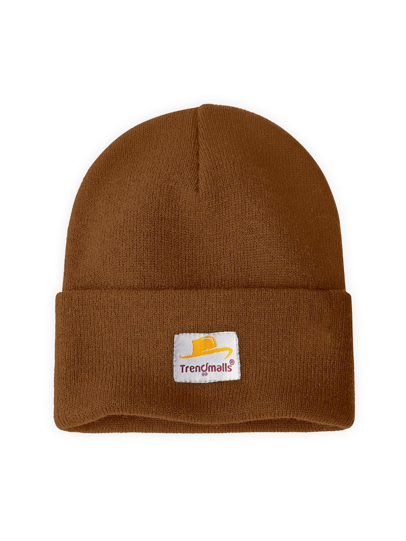 Mens/Women/Kids Cap Unisex Hat Knit Cuffed Beanie Cap for Men Stylish (Brown)