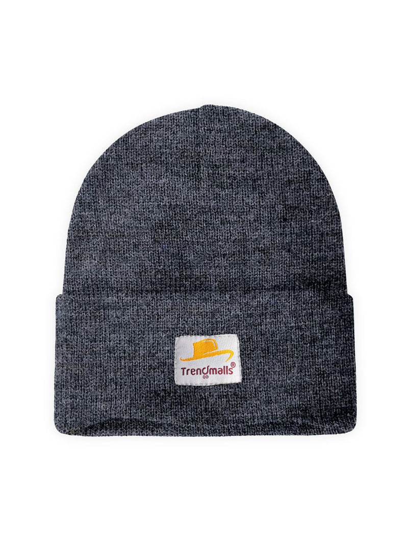 Mens/Women/Kids Cap Unisex Hat Knit Cuffed Beanie Cap for Men Stylish (Grey)